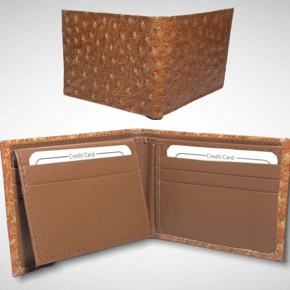 men’s genuine leather Ostrich Embossed wallet - Picture 5 of 5